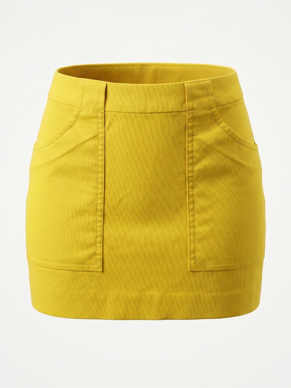 Kate Spade Saturday Canary Yellow Mini Skirt with Front Patch Pockets Size 4